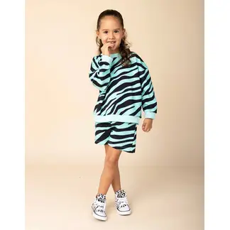 DOSOJOS - Conjunto de buzo oversized y short en algodón peruano - Cebra unisex