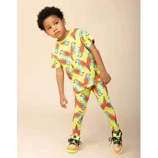 DOSOJOS - Conjunto leggings y camiseta unisex en algodón peruano estampado loros