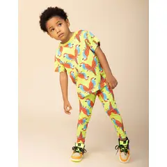 DOSOJOS - Conjunto leggings y camiseta unisex en algodón peruano - estampado loros