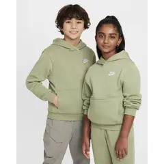 NIKE - BUZO CON CAPOTA NIÑO SPORTSWEAR CLUB FLEECE FD3000-386 VERDE