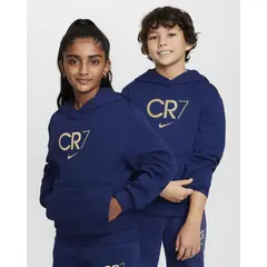 NIKE - BUZO CON CAPOTA NIÑO CR7 CLUB FLEECE HF4348-492 AZUL