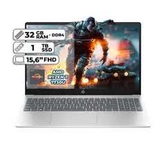 HP - PORTATIL 15 FC0012LA AMD RYZEN 7 7730U 32GB RAM 1TB SSD PANTALLA 15,6" FHD