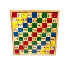 ARTESANAL - Tablas Demultiplicar Madera Juego Didáctico Fichas Removible