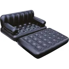 BESTWAY - Sillón Inflable Sofá Cama Multiposicion 5en1 Camping color negro