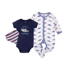 HUDSON - Conjunto Set 3 Piezas Eneterizo Body Mameluco Ropa Bebe Niño