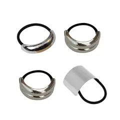 GENERICO - Colitas X 4 Moña Liga Pony Cuff Accesorio Metal Acero Anillo