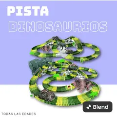 GENERICO - Pista de dinosaurios motorizada 228 piezas