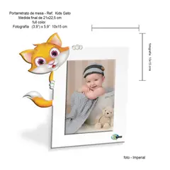 XTREME - Portarretrato Kids-AN9 22.5cm x 21cm Color Blanco