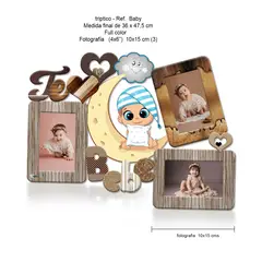 XTREME - Portarretrato TR Te Amo Bebé-M1 48cm x 36cm Color Madera y Amarillo