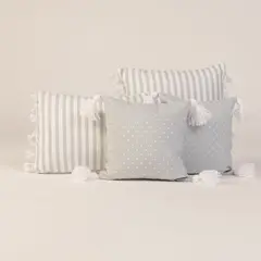 NOSSARENA - Set x 4 cojin para bebé color gris 25x25cm y 35x25cm