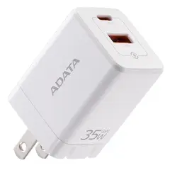 ADATA - Cargador Rápido Compacto Gan 35w 2en1 USB-A USB-C Wht
