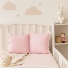 NOSSARENA - Set x 2 cojin para bebé 25x25cm color rosa
