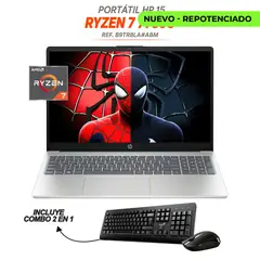 HP - PORTATIL - AMD RYZEN 7 7730U - RAM 16GB - SSD 1TB M.2 - 15.6" Full HD + COMBO 2 EN 1