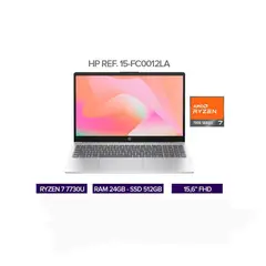 HP - PORTATIL RYZEN 7 7730U / RAM 24GB / SSD 512GB / PANTALLA 16" FHD