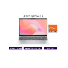 HP - PORTATIL RYZEN 7 7730U / RAM 40GB / SSD 1TB / PANTALLA 16" FHD