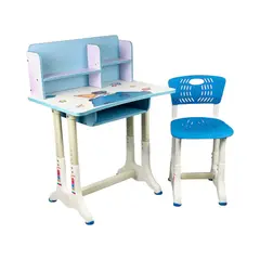 BRITOCHET - REF COM123 Escritorio y Silla Infantil Ajustable AZUL