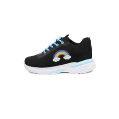 GENERICO - Tenis Niñas Negro INCO Arcoíris