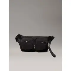 CALVIN KLEIN - Bolso negro cruzado 2 en 1 plegable