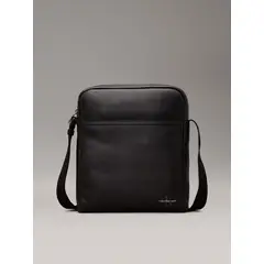 CALVIN KLEIN - Bolso negro reporter suave con monograma