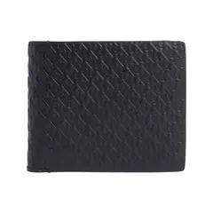 CALVIN KLEIN - Billetera celeste bifold con estampado en relieve