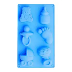 AFM - Molde Silicona Ponqué Baby Shower X 6 Cavidades