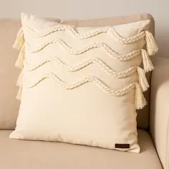 NOSSARENA - Cojín Decorativo Olas 45x45cm Algodón