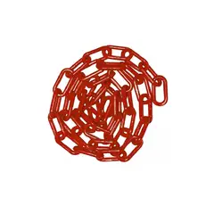 NACIONAL - CADENA PLASTICA ESLABONADA COLOR ROJA X 30 MTS