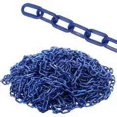 NACIONAL - CADENA PLASTICA ESLABONADA COLOR AZUL X 30 MTS