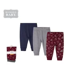 AMERICAN GENERICS - Set 3 PCS Pantalones Joggers HudsonBaby Ropa Bebe Niño