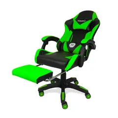 GENERICO - Silla Gamer Titan Ergonómica con Masajeador y Reposapiés 135° Verde