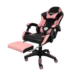 GENERICO - Silla Gamer Titan Ergonómica con Masajeador y Reposapiés 135° Rosa