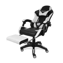 GENERICO - Silla Gamer Titan Ergonómica con Masajeador y Reposapiés 135° Blanco