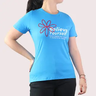 LEC LEE - Camiseta manga corta para mujer Azul Turqueza