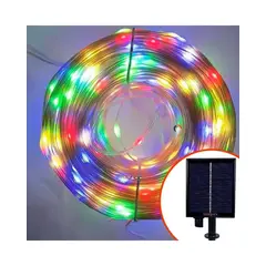MILOPTS - Luces Solares Impermeables Navidad 100metro Panel Solar Control Remoto