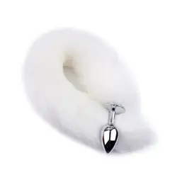 GENERICO - Plug Anal Cola de Zorro Blanca