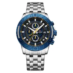 NAVIFORCE - Reloj De Marca Para Hombre Elegante Cronógrafos Plateado