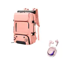 INNOVA - Maleta Morral Todo En 1 Pc Laptop Usb Pink Con Manos Libres