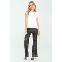 RAGGED - Pantalon lentejuelas Negro Ragged.