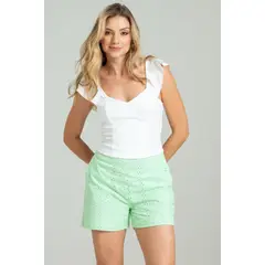 RAGGED - Short ojalillo Verde masmelo