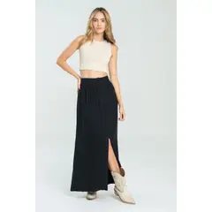 RAGGED - Falda larga alhaja Negro