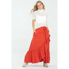 RAGGED - Falda larga bheren Cobre