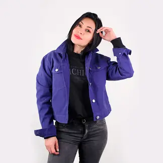 LEC LEE - Chaqueta Clásica Mujer Morado