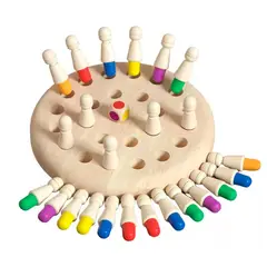 GENERICO - Juego De Memoria Para Niños En Madera - Fichas De Colores