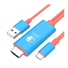 GENERICO - Cable Tipo C A HDMI Con Carga USB De 5V Para Nintendo 2m