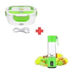 SKY - Combo lonchera electrica más mini licuadora verde