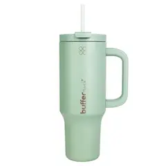 BUFFER FLASK - Termo Vaso Termico Con Pitillo 1,2 lt Buffer Acero Inox - Verde