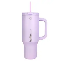 BUFFER FLASK - Termo Vaso Termico Con Pitillo 1,2 lt Buffer Acero Inox - Lila