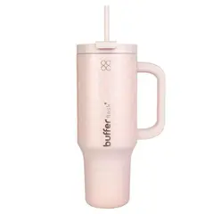 BUFFER FLASK - Termo Vaso Termico Con Pitillo 1,2 lt Buffer Acero Inox - Rosa