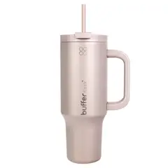 BUFFER FLASK - Termo Vaso Termico Con Pitillo 1,2 lt Buffer Acero Inox - Cafe