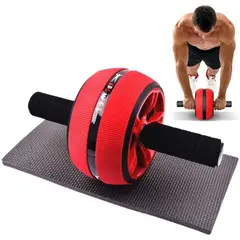 SKY - Rueda Abdominal Rodillo Grueso Tipo Barril Gym + Tapete
